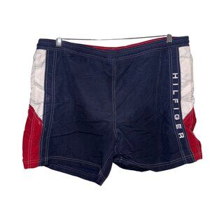Tommy Hilfiger Mens Colorblock Swim Shorts Size L Red/White/Blue Design